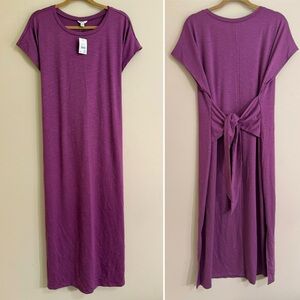 CATO Women’s Plus T Shirt‎ Dress Back Tie 18/20W NWT Casablanca Amethyst Casual